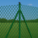 Green Coated Chain Link Fence – 900mm Height, Galvanised Steel, 25m Roll - 50mm hole size