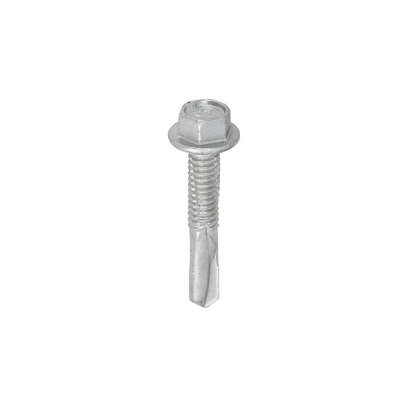 Metal Construction Heavy Section Screws - Hex - Self-Drilling - Exterior - Silver Organic - 5.5 x 32