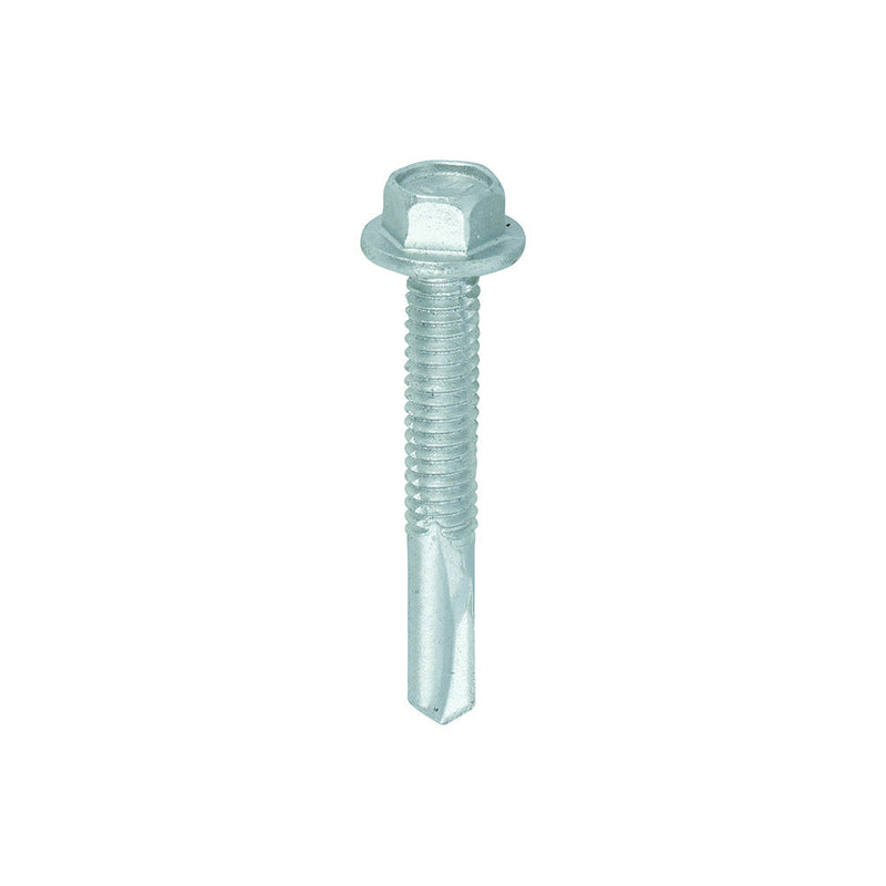 Metal Construction Heavy Section Screws - Hex - Self-Drilling - Exterior - Silver Organic - 5.5 x 38