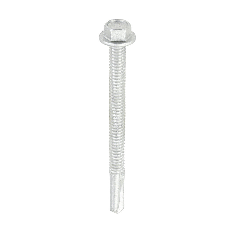 Metal Construction Heavy Section Screws - Hex - Self-Drilling - Exterior - Silver Organic - 5.5 x 65