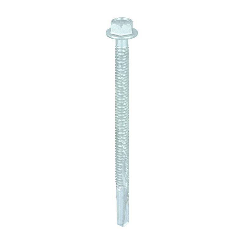 Metal Construction Heavy Section Screws - Hex - Self-Drilling - Exterior - Silver Organic - 5.5 x 80
