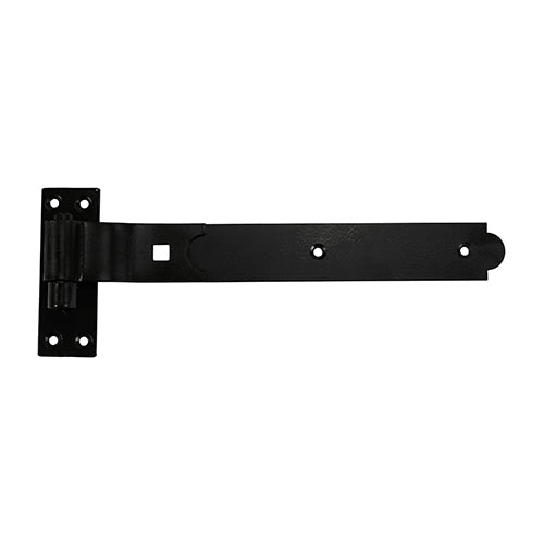Pair of Cranked Band & Hook On Plates - Black - 250mm