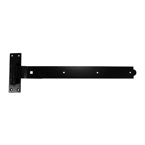 Pair of Cranked Band & Hook On Plates - Black - 600mm