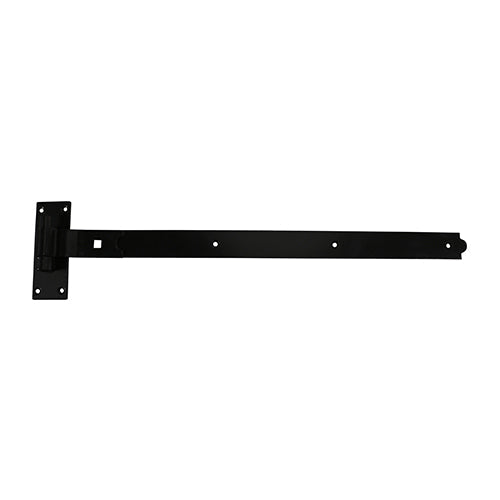 Pair of Cranked Band & Hook On Plates - Black - 750mm