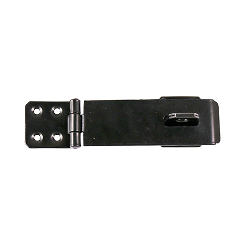 Safety Pattern Hasp & Staple - Black - 4 1/2"
