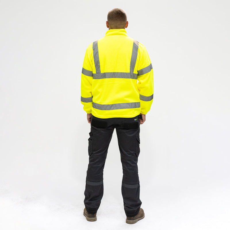 Hi-Visibility Fleece Jacket - Yellow - Medium