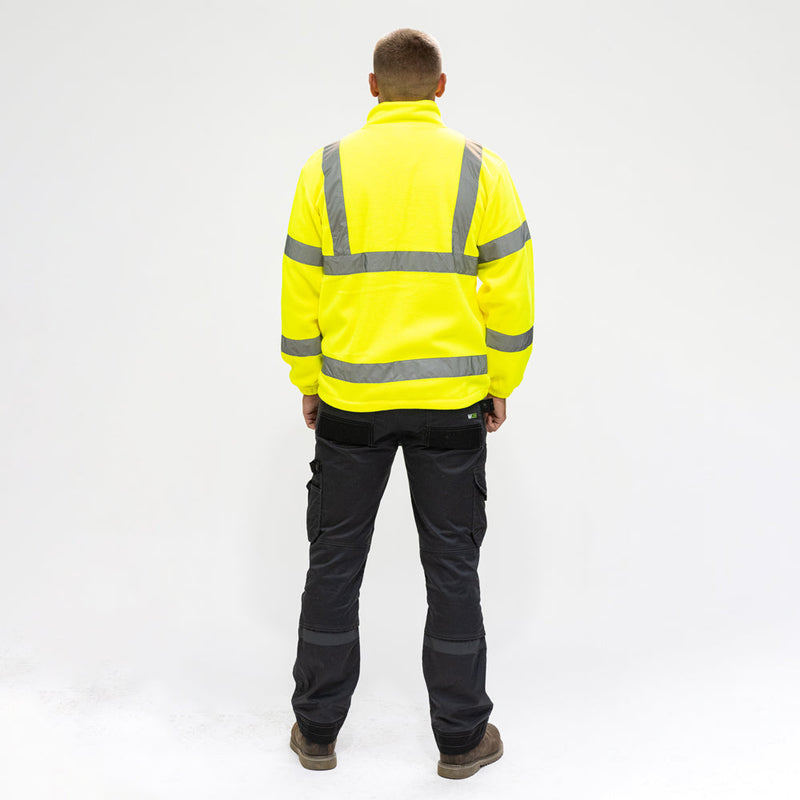 Hi-Visibility Fleece Jacket - Yellow - Small