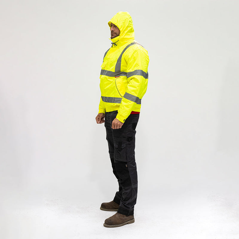 Hi-Visibility Bomber Jacket - Yellow - Large