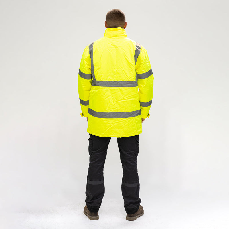 Hi-Visibility Parka Jacket - Yellow - Medium