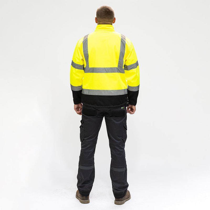 Hi-Visibility Softshell Jacket - Yellow - Large
