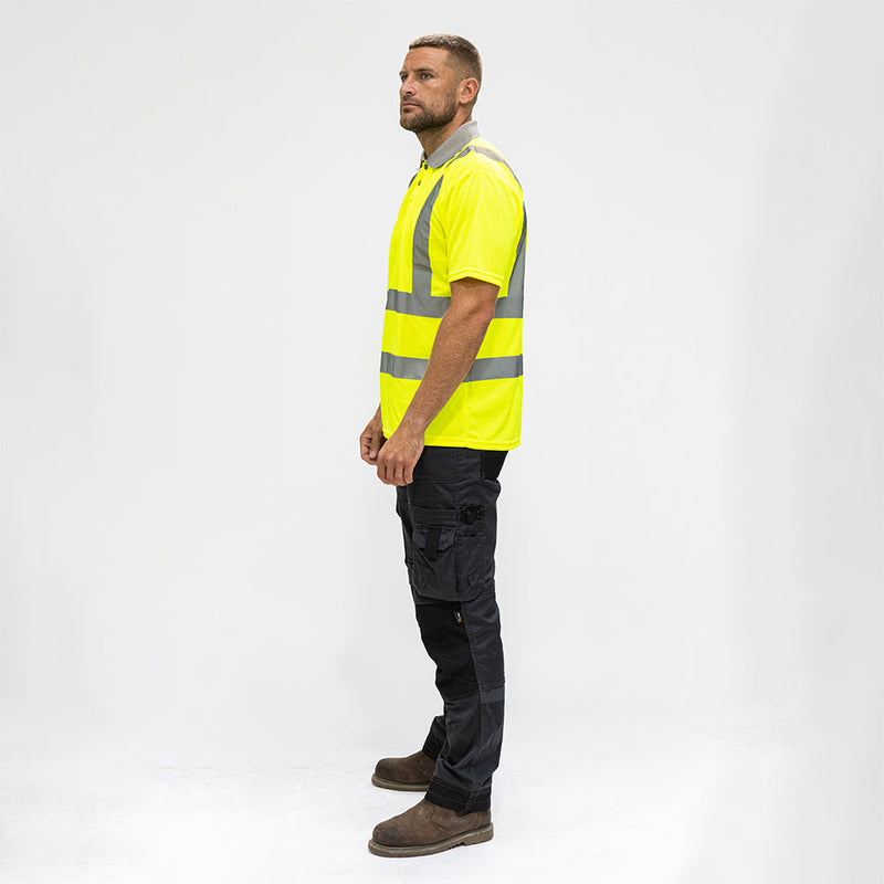 Hi-Visibility Polo Shirt - Short Sleeve - Yellow - X Large