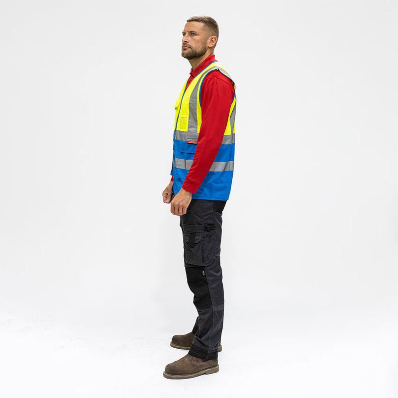 Hi-Visibility Executive Vest - Yellow & Blue - XXX Large