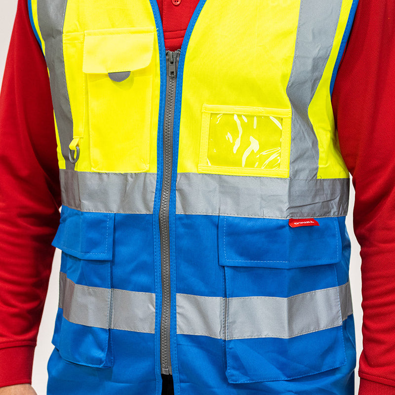 Hi-Visibility Executive Vest - Yellow & Blue - XXX Large