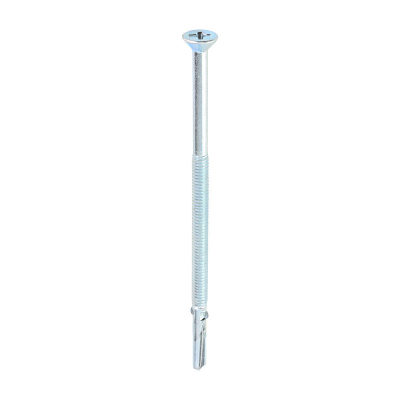 Metal Construction Timber to Heavy Section Screws - Countersunk - Wing-Tip - Self-Drilling - Zinc - 5.5 x 120