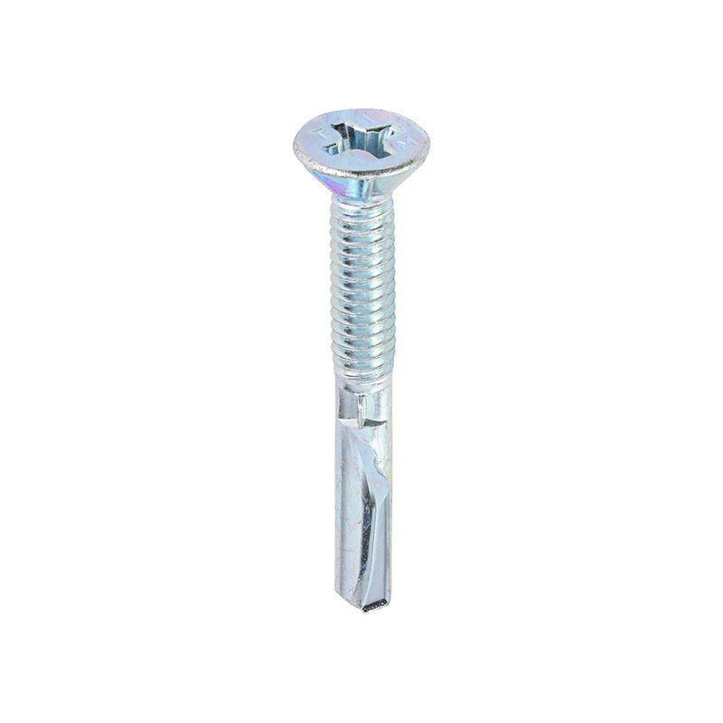 Metal Construction Timber to Heavy Section Screws - Countersunk - Wing-Tip - Self-Drilling - Zinc - 5.5 x 45