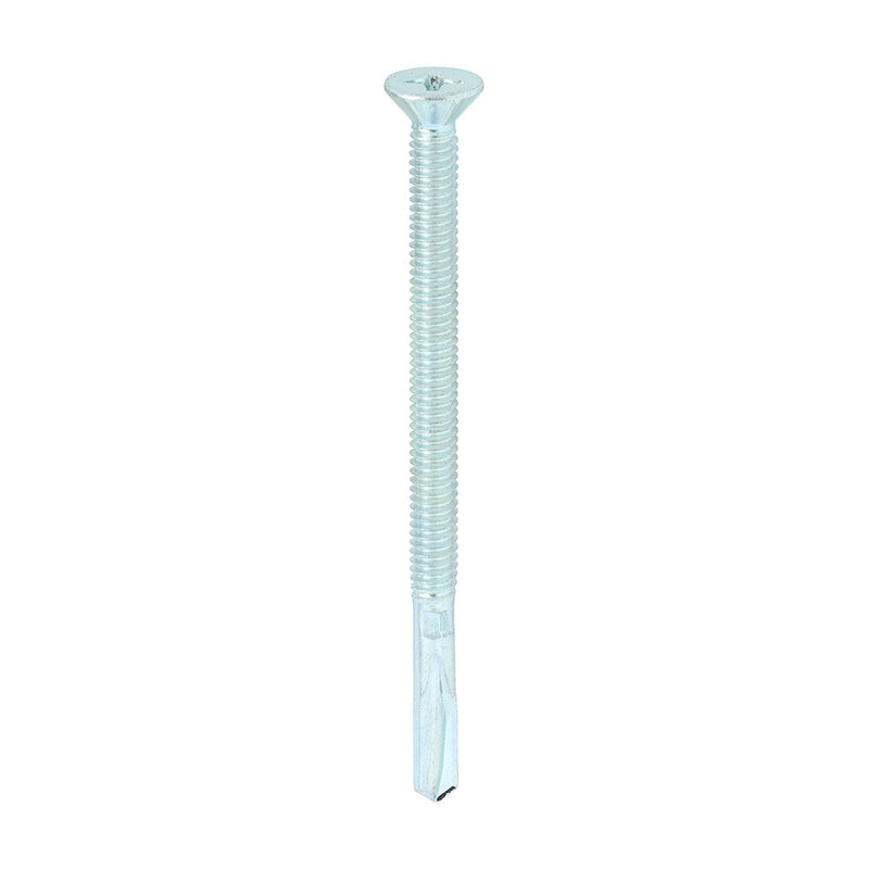 Metal Construction Timber to Heavy Section Screws - Countersunk - Wing-Tip - Self-Drilling - Zinc - 5.5 x 85