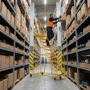 Heavy Duty Metal Ladders – 500kg Capacity – All-Welded – 700mm Wide Platform – Warehouse Steps