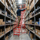 Heavy Duty Metal Ladders – 500kg Capacity – All-Welded – 700mm Wide Platform – Warehouse Steps