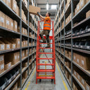 Heavy Duty Metal Ladders – 500kg Capacity – All-Welded – 700mm Wide Platform – Warehouse Steps
