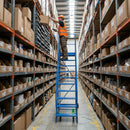 Heavy Duty Metal Ladders – 500kg Capacity – All-Welded – 700mm Wide Platform – Warehouse Steps