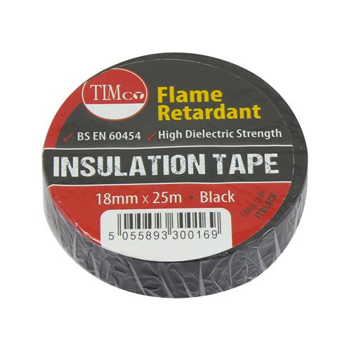 PVC Insulation Tape - Black - 25m x 18mm