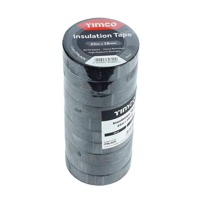 PVC Insulation Tape - Black - 25m x 18mm