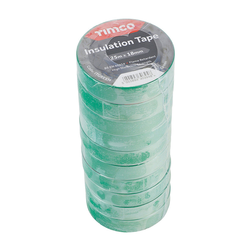 PVC Insulation Tape - Green - 25m x 18mm