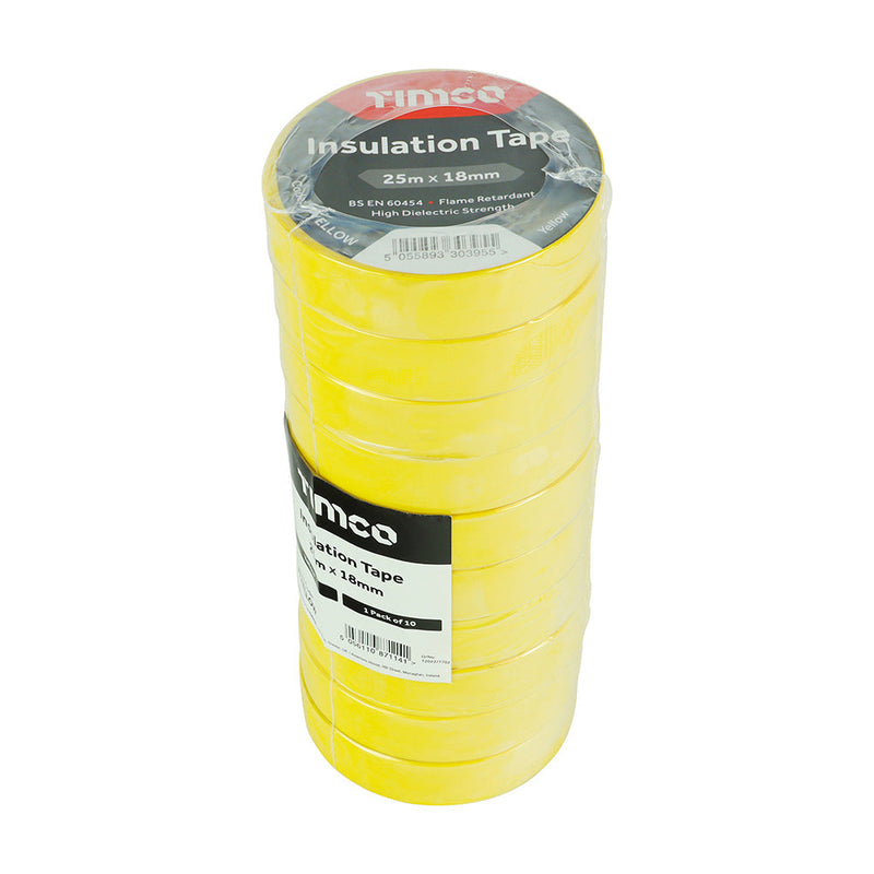 PVC Insulation Tape - Yellow - 25m x 18mm