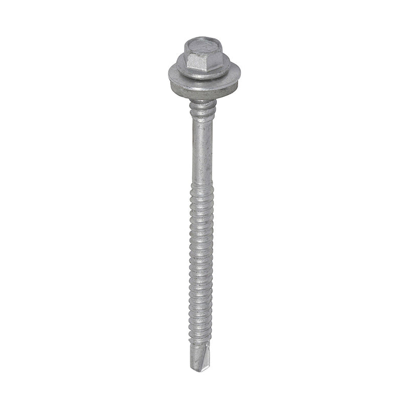 Metal Construction Composite Panel Screws - Hex - EPDM Washer - Self-Drilling - Exterior - Silver Organic - 5.5/6.3 x 82
