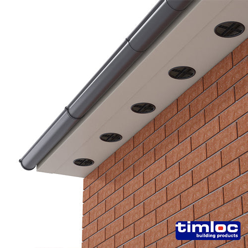 Timloc Push-in Soffit Vent - Black - 1141 - 70mm