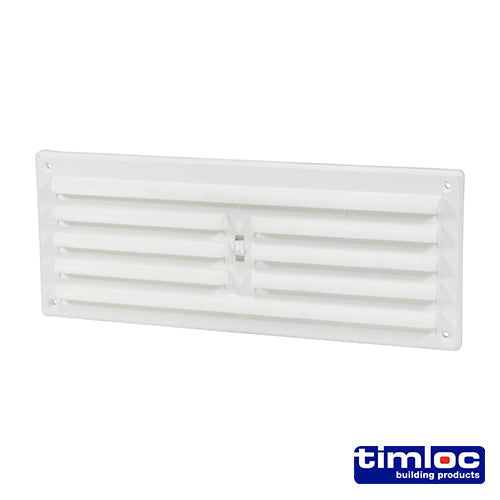 Timloc Internal Plastic Hit and Miss Louvre Grille Vent - White - 1208W - 260 x 104
