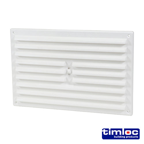 Timloc Internal Plastic Hit and Miss Louvre Grille Vent - White - 1209W - 260 x 170