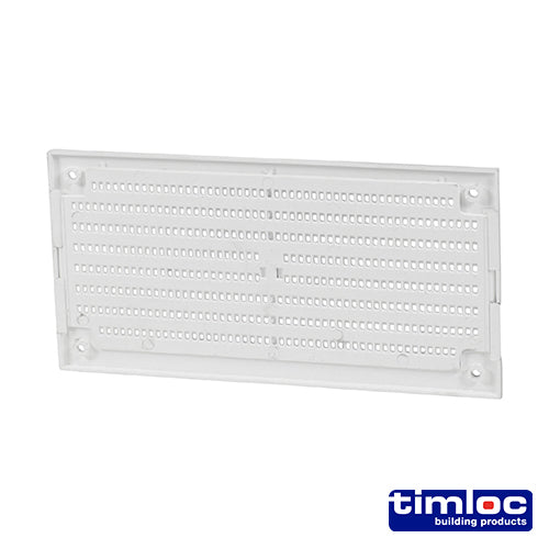 Timloc Internal Plastic Louvre Mini Grille Vent with Flyscreen - White - 1218WF - 166 x 85