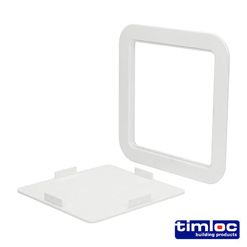 Timloc Access Panel - Plastic - Clip Fit - White - AP200 - 205 x 205