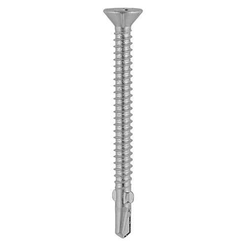 Metal Construction Timber to Light Section Screws - Countersunk - Wing-Tip - Self-Drilling - Exterior - Silver Organic - 4.2 x 38