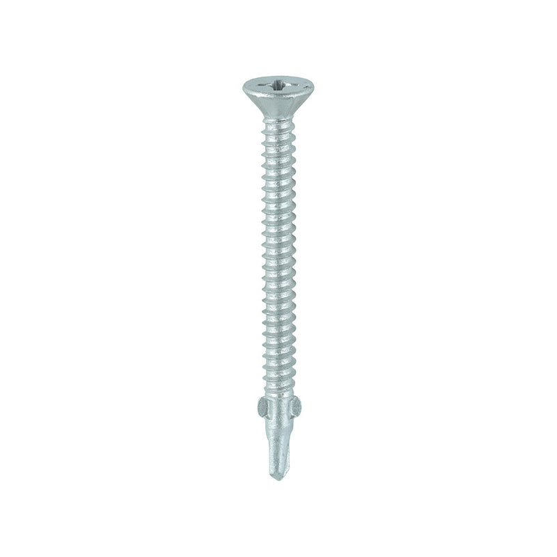 Metal Construction Timber to Light Section Screws - Countersunk - Wing-Tip - Self-Drilling - Exterior - Silver Organic - 5.5 x 65