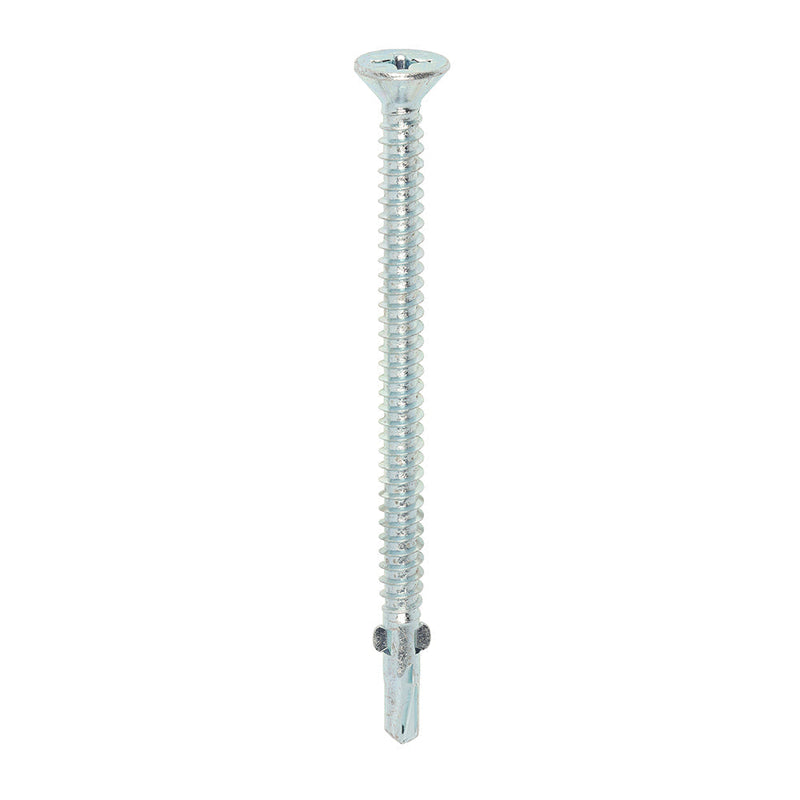 Metal Construction Timber to Light Section Screws - Countersunk - Wing-Tip - Self-Drilling - Zinc - 5.5 x 85