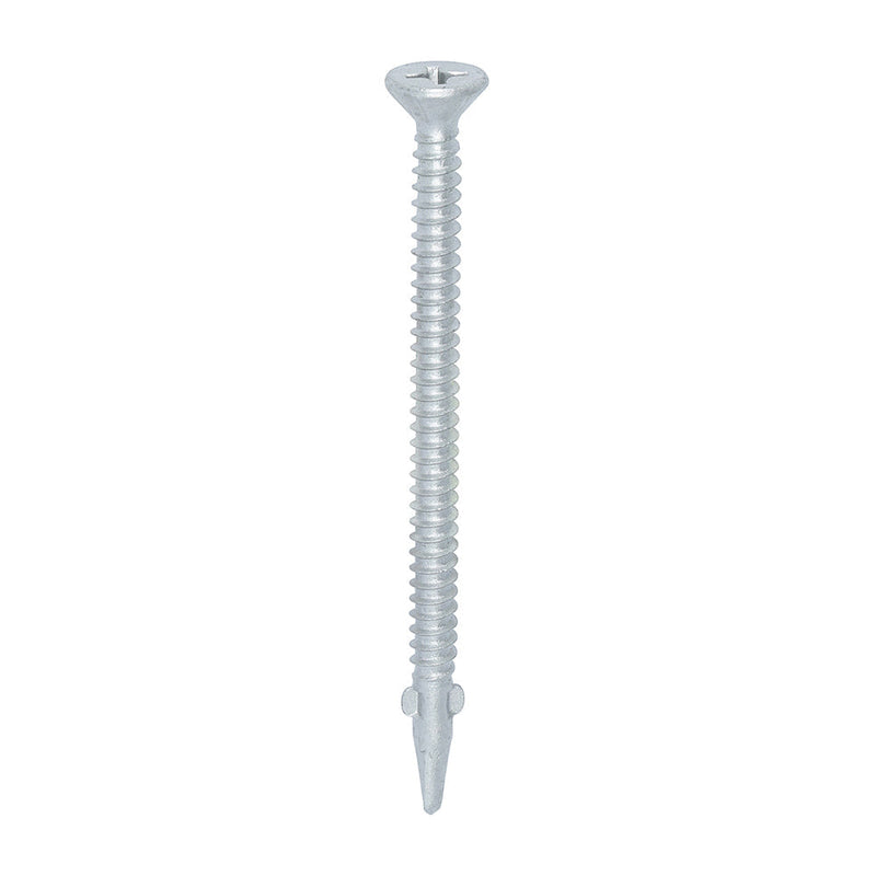 Metal Construction Timber to Light Section Screws - Countersunk - Wing-Tip - Self-Drilling - Exterior - Silver Organic - 5.5 x 85