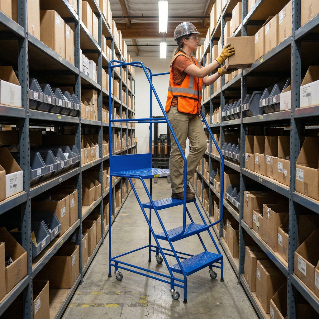 Lightweight Warehouse Steps – 300kg Capacity – 17kg – Anti-Slip Platfo