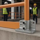 Railing Flange with Toeboard – Galvanised Base for 48.3mm Tube