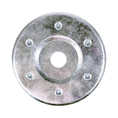 Large Metal Insulation Discs - Galvanised - 85mm