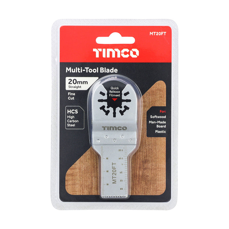 Multi-Tool Blade - Straight Fine - For Wood - 20mm