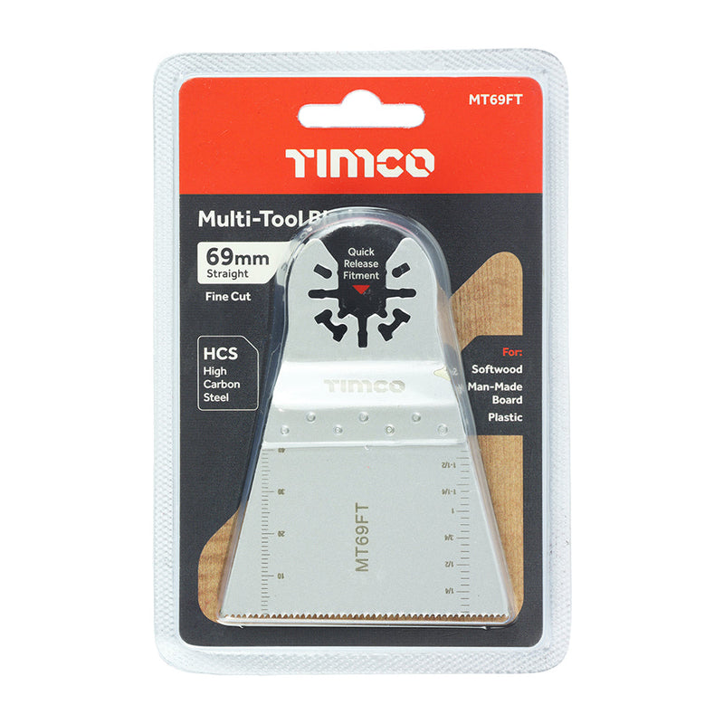 Multi-Tool Blade - Straight Fine - For Wood - 69mm
