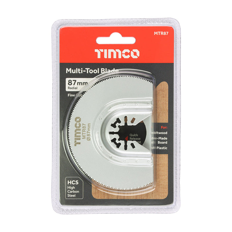 Multi-Tool Blade - Radial - For Wood - Dia. 87mm