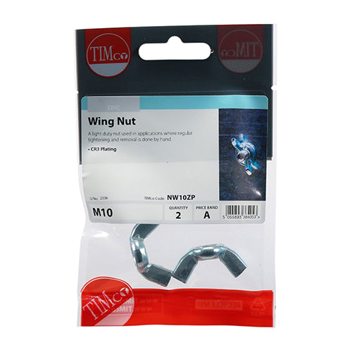 Wing Nuts - Zinc - M10