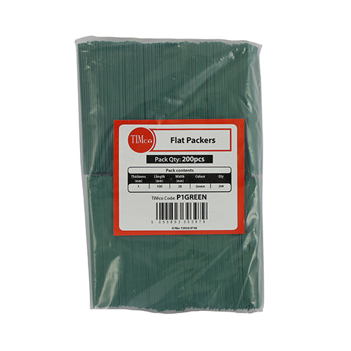 Individual Packers - 28mm - 1.0mm - Green - 100 x 28 x 1