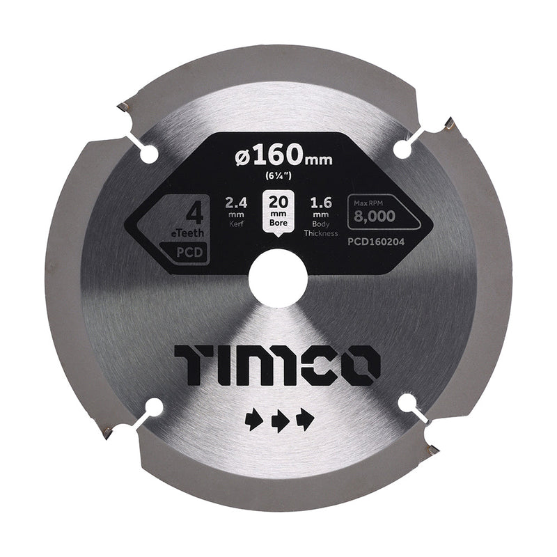 PCD Fibre Cement Saw Blade - 160 x 20 x 4T