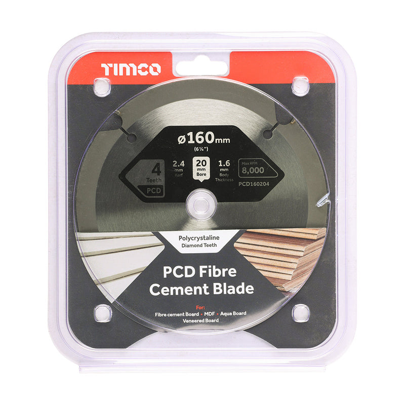 PCD Fibre Cement Saw Blade - 160 x 20 x 4T