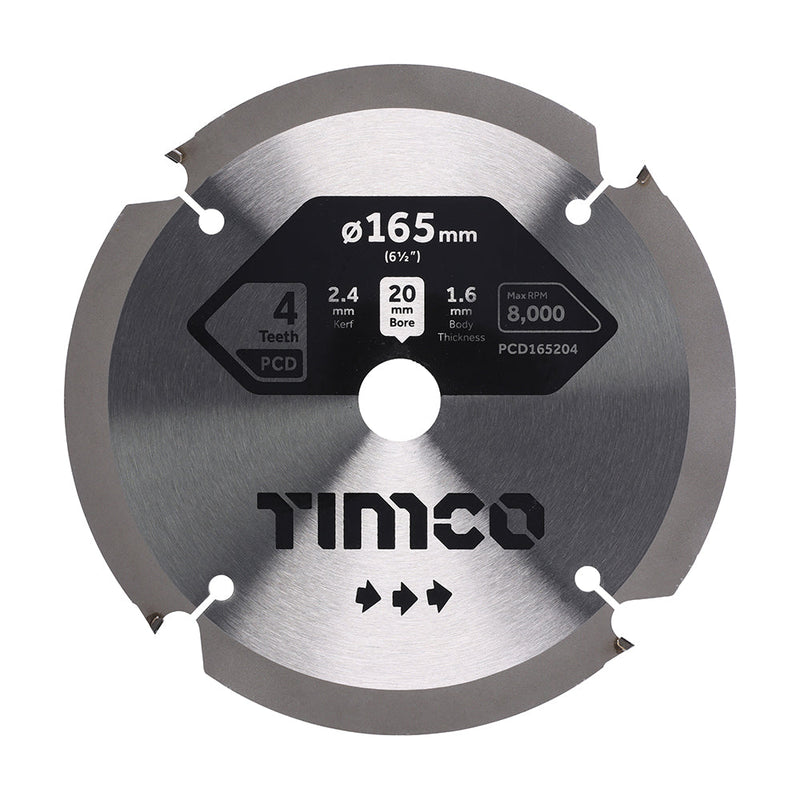 PCD Fibre Cement Saw Blade - 165 x 20 x 4T