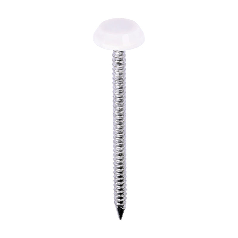 Polymer Headed Nails - A4 Stainless Steel - Cream - 50mm